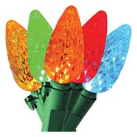 Sylvania V47825-49 Light Set, Christmas, 120 V, 2.4 W, 50-Lamp, LED Lamp, Blue/Green/Orange/Red/Yellow Lamp 12 Pack 
