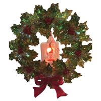 Santas Forest 19349 Christmas Specialty Decoration, 4 in H, Wreath Night Light, Plastic 80%,Copper 15%,Glass 5% 24 Pack 