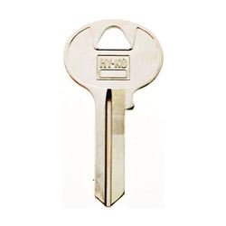 Hy-Ko 11010W1 Key Blank, Brass, Nickel, For: Wilson Bohannan Cabinet, House Locks and Padlocks, Pack of 10 