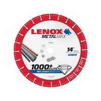 Lenox MetalMax 1972932 Cut-Off Wheel, 14 in Dia, 5/32 in Thick, 1 in Arbor, 25, 30 Grit, Diamond Abrasive 