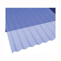 Sun N Rain 106633 Corrugated Roofing Panel, 12 ft L, 26 in W, PVC, Clear Blue 10 Pack 