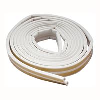 M-D 02576 Weatherstrip Tape, 3/8 in W, 17 ft L, EPDM Rubber, White 