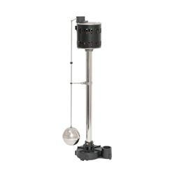 Superior Pump 92551 Sump Pump, 1-Phase, 3.06 A, 120 V, 0.5 hp, 1-1/2 in Outlet, 60 gpm, Iron/Stainless Steel 