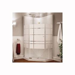 Maax 105618-000-129102 Shower Kit, 36 in L, 36 in W, 72 in H, Polystyrene, Chrome, 3-Wall Panel, Neo-Angle 