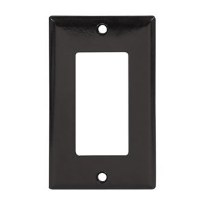 Eaton Cooper Wiring 2151 2151B-BOX Wallplate, 4-1/2 in L, 2-3/4 in W, 1 -Gang, Thermoset, Brown, High-Gloss