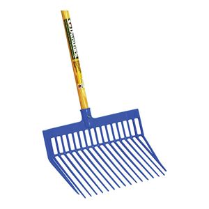 Little Giant PDF1BLUE Bedding Fork, Diamond Shaped Tine, Polycarbonate Tine, Wood Handle, Blue, 52 in L Handle