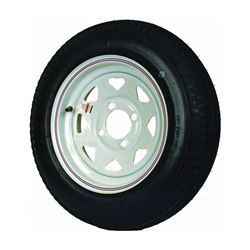 MARTIN Wheel DM412B-4I Trailer Tire, 1120 lb Withstand, 4 in Dia Bolt Circle, Rubber 