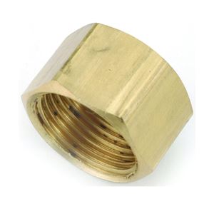 Anderson Metals 730081-06 Tube Cap, 3/8 in, Compression, Brass 10 Pack