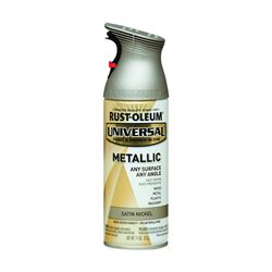 Universal 249130 Metallic Spray Paint, Metallic, Satin Nickel, 11 oz, Can 