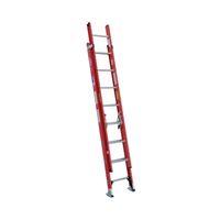 Werner D6216-2 Extension Ladder, 15 ft H Reach, 300 lb, Fiberglass 