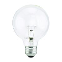 Sylvania 15871 Incandescent Lamp, 40 W, G25 Lamp, Medium Lamp Base, 300 Lumens, 2850 K Color Temp, 1500 hr Average Life 