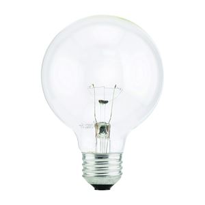 Sylvania 15871 Incandescent Lamp, 40 W, G25 Lamp, Medium Lamp Base, 300 Lumens, 2850 K Color Temp, 1500 hr Average Life