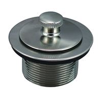 Plumb Pak PP62-3DSBN Lift and Turn Style Tub Drain Plug with Strainer, Brushed Nickel 