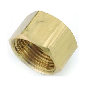 Anderson Metals 730081-10 Tube Cap, 5/8 in, Compression, Brass 10 Pack
