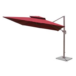 Seasonal Trends TJL202 7-Position Vertical Adjust Market Umbrella, 2.6m/102.36 in H, 10 ft W Canopy, Square Canopy 