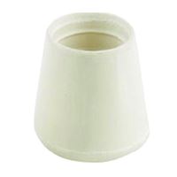 Shepherd Hardware 9752 Furniture Leg Tip, Round, Rubber, Off-White, 5/8 in Dia, Pack of 24 