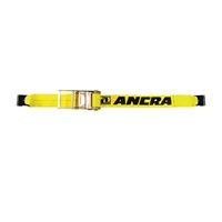 ANCRA 500 Series 49346-10 Strap, 4 in W, 27 ft L, Polyester, Yellow, 5400 lb Working Load, Hook End 