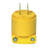 Eaton Wiring Devices 4862-BOX Electrical Plug, 2 -Pole, 15 A, 125 V, NEMA: NEMA 1-15, Yellow 
