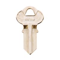Hy-Ko 11010CG1 Key Blank, Brass, Nickel, For: Chicago Cabinet, House Locks and Padlocks, Pack of 10 