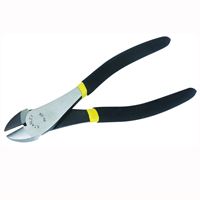Stanley 84-104 Diagonal Cutting Plier, 5-3/4 in OAL, 1/3 in Cutting Capacity, Black Handle, Double Dipped Handle 