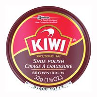 Kiwi 10113 Shoes Polish, Brown, Paste, 1.125 oz Can 