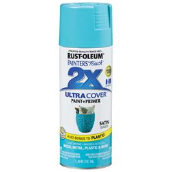 Painters Touch 2X Ultra Cover 334095 Spray Paint, Satin, Seaside, 12 oz, Aerosol Can 