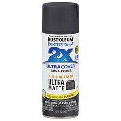 Rust-Oleum 331187 Spray Paint, Matte, Slate, 12 oz, Can 