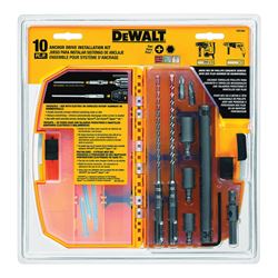 DeWALT DW5366 Anchor Drive Installation Kit, 10-Piece, Carbide 