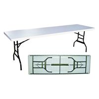 Simple Spaces DL-C2403L Banquet Table, 8 ft OAW, 30 in OAD, 29-1/4 in OAH, Steel Frame, Polyethylene Tabletop 
