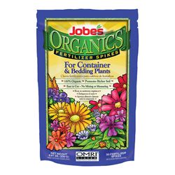 Jobes 6128 Fertilizer Spike Bag, Spike, Gray/Light Brown, Organic Bag 