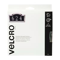 VELCRO Brand 91365 Fastener, 1 in W, 10 ft L, Nylon, Titanium, Rubber Adhesive 