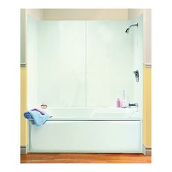 MAAX 101588-000-129 Bathtub Wall Kit, 30 in L, 48 to 60 in W, 54 in H, Polystyrene, White 