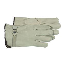 Boss 4070L Gloves, L, Keystone Thumb, Open Cuff, Cowhide Leather, Tan 