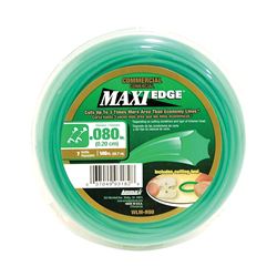 ARNOLD Maxi Edge WLM-H80 Trimmer Line, 0.08 in Dia, 140 ft L, Polymer, Green 