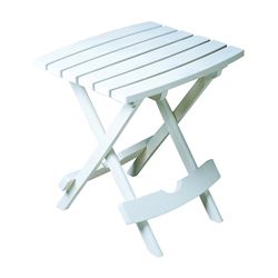 Adams Quik-Fold 8510-48-3734 Side Table, Rectangular, Polypropylene, White 4 Pack 