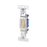 Eaton Wiring Devices 1301V Toggle Switch, 15 A, 120 V, Polycarbonate Housing Material, Ivory, Pack of 10 