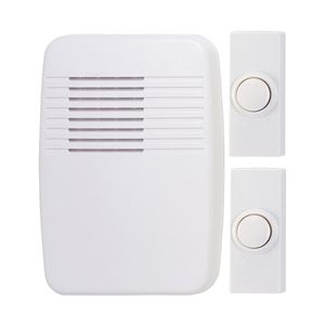 Heath Zenith SL-7367-02 Doorbell Kit, Ding, Ding-Dong, Westminster Tone, 75 dB, White