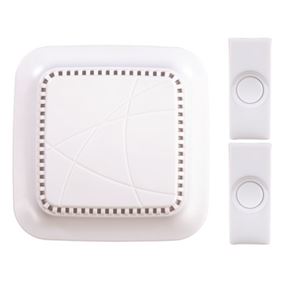 Heath Zenith SL-7312-03 Doorbell Kit, Wireless, 85 dB, White