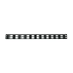 NDS 543 Mini Channel Grate, 3 ft L, 2-3/4 in W, 1/4 x 5/16 in Grate Opening, Polypropylene, Black 12 Pack 