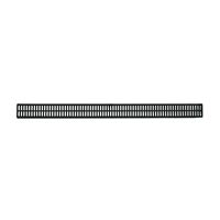 NDS 543 Mini Channel Grate, 3 ft L, 2-3/4 in W, 1/4 x 5/16 in Grate Opening, Polypropylene, Black, Pack of 12 