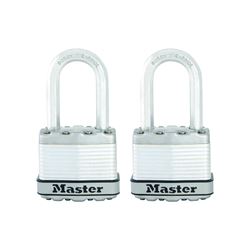 Master Lock Magnum Series M1XTLF Padlock, Keyed Alike Key, 5/16 in Dia Shackle, 1-1/2 in H Shackle, Stainless Steel Body 