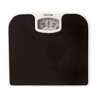 Taylor 20004014EXP Bathroom Scale, 300 lb Capacity, Analog Display, Steel Housing Material, White, 10-1/2 in OAW 