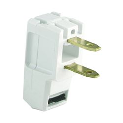 Eaton Wiring Devices BP2600-6W-L Electrical Plug, 2 -Pole, 15 A, 125 V, NEMA: NEMA 1-15, White 