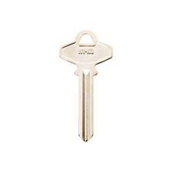 Hy-Ko 11010SC6 Key Blank, Brass, Nickel, For: Schlage Cabinet, House Locks and Padlocks, Pack of 10 