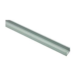 Stanley Hardware 4208BC Series N258-566 U-Channel, 96 in L, 1/16 in Thick, Aluminum, Mill 