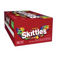 Skittles SKIT36 Candy, Assorted Fruits Flavor, 2.17 oz Bag, Pack of 36 