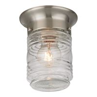 Boston Harbor HV-66919-BN Porch Light, 120 V, 60 W, A19 or CFL Lamp, Steel Fixture, Brushed Nickel 
