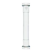 Plumb Pak PP40-8W Pipe Extension Tube, 1-1/2 in, 8 in L, Slip-Joint, Plastic, White 