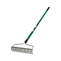 Landscapers Select 34583 Bow Rake, 16 in W Head, 16 -Tine, Steel Tine, 60 in L Handle 