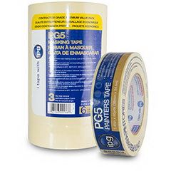 IPG PG5...129R Masking Tape, 60 yd L, 1.41 in W, Paper Backing, Beige 